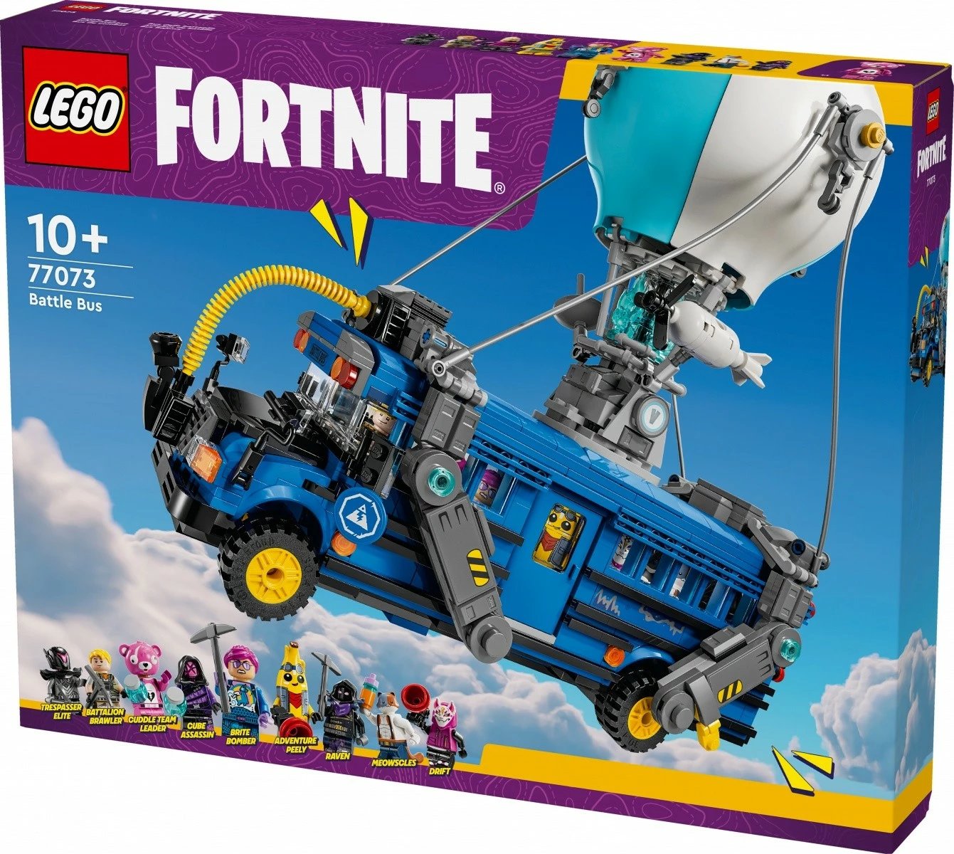 Set LEGO Fortnite Battle Bus 77073, 954 pjesë, me 9 minifigura, Blu