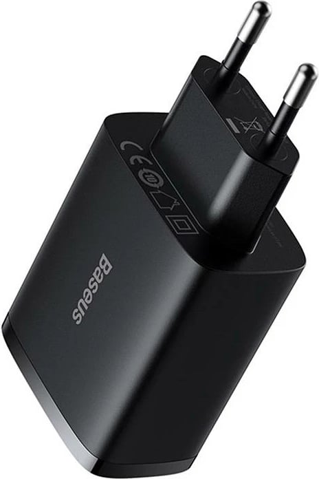 Karikues i shpejtë Baseus Compact, 3x USB, 17W, i zi