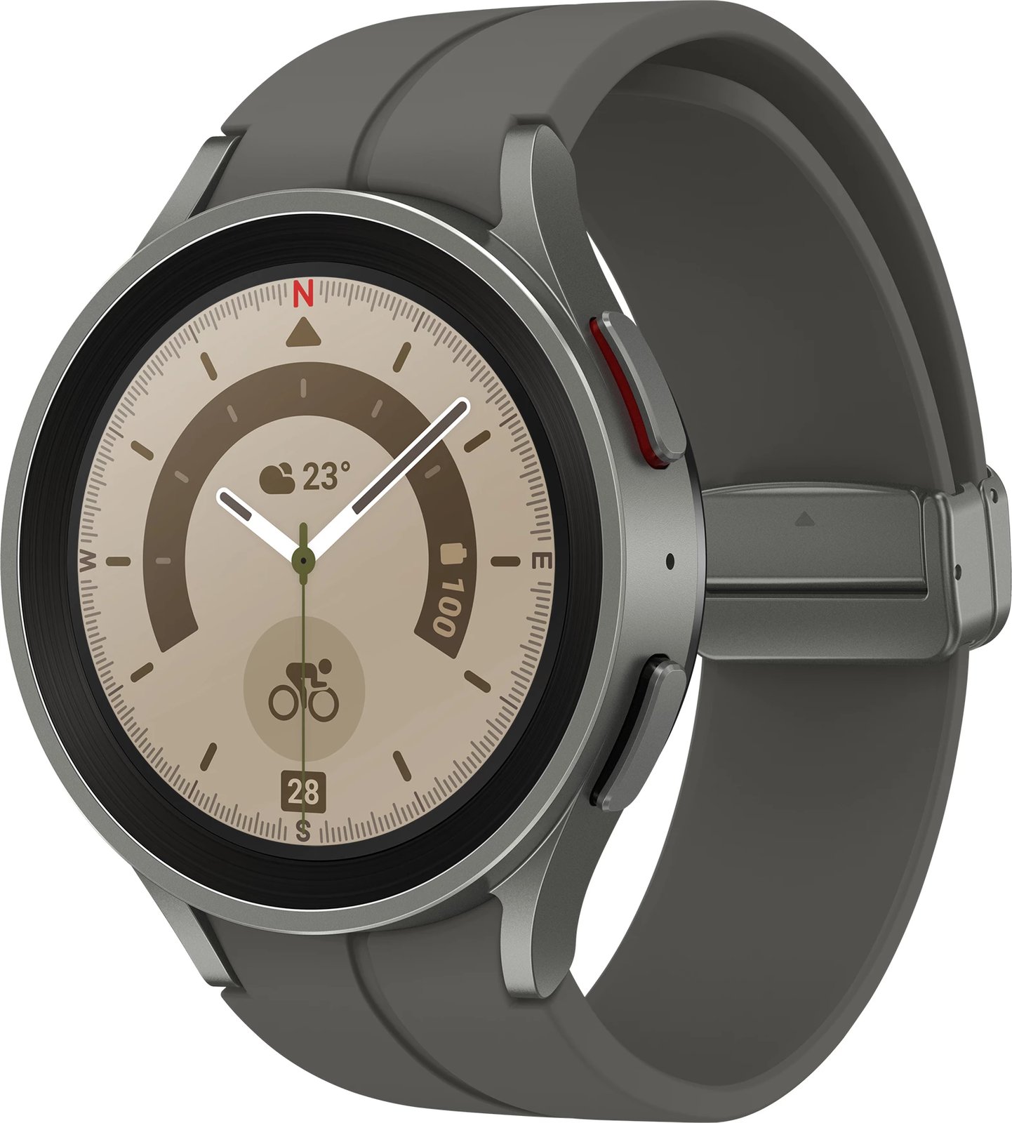 Smartwatch Samsung Galaxy Watch 5 Pro 45mm, titanium, hiri 