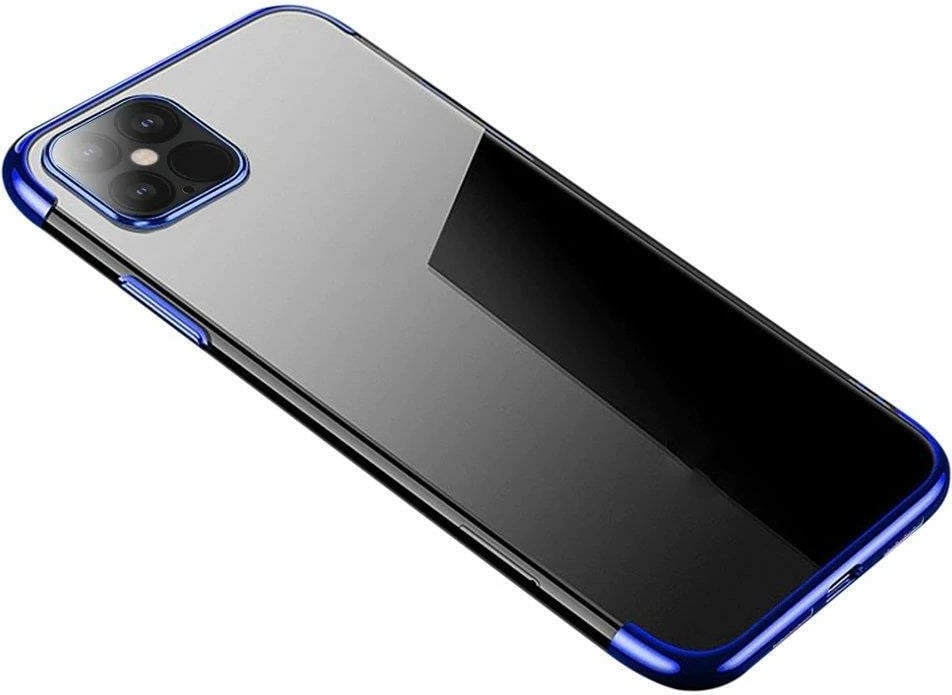Mbështjellës Hurtel Clear Color 0.3mm për iPhone 13 Pro, Transparent/Blue