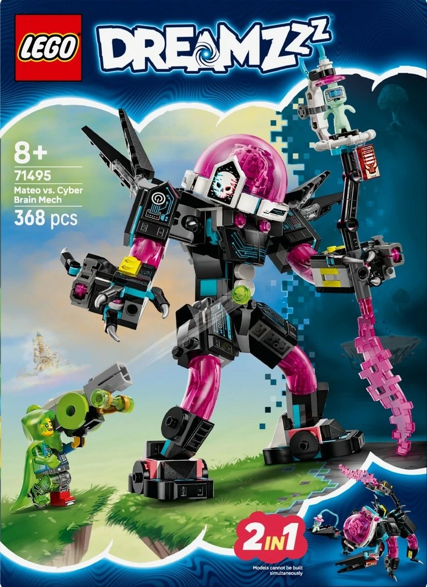 Set ndërtimi LEGO DREAMZzz Mateo vs. Cyberbrain Mech 71495, 368 pjesë, për fëmijë 8+