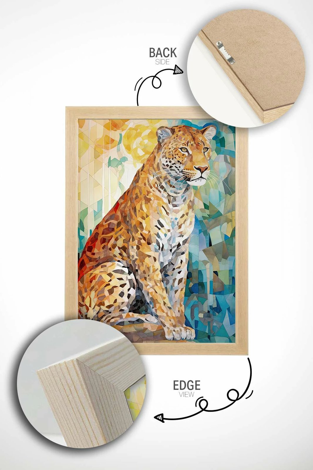 Pikturë dekorative me kornizë, shumëngjyrëshe, Wallity, Mscartmdl28