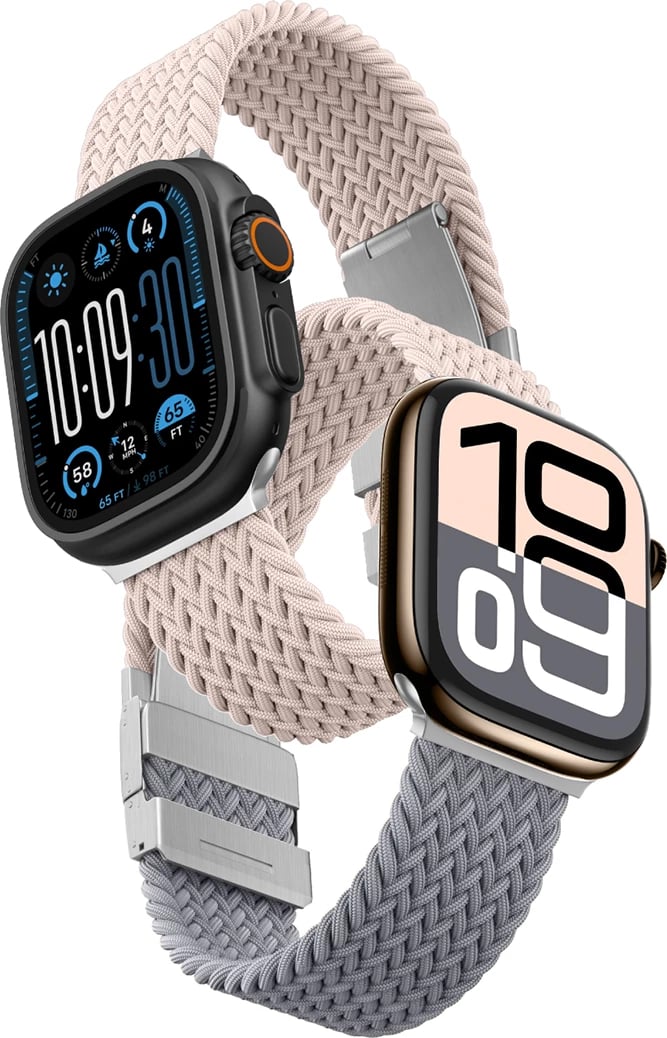 Set rripash për Apple Watch 42mm AmazingThing Blend Band, 2 copë, rozë-gri/rozë