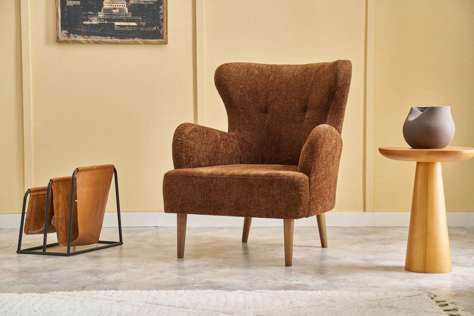 Karrige wing Karina Prestij, kafe dhe bakër