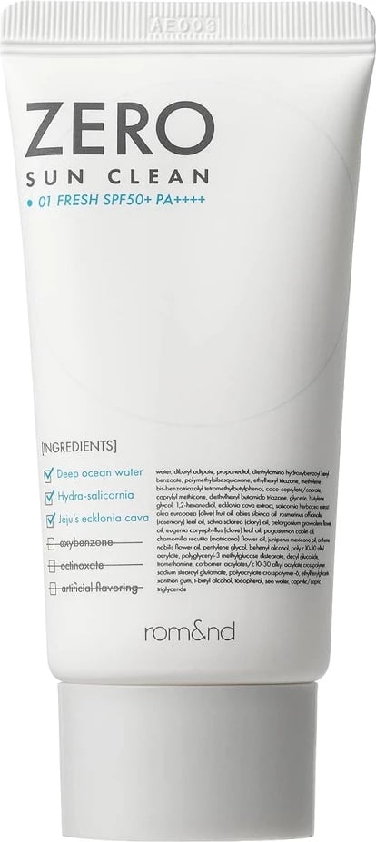 Krem për diell për femra Rom&nd Zero Sun Clean SPF50+ PA++++ 01 Fresh, 50ml