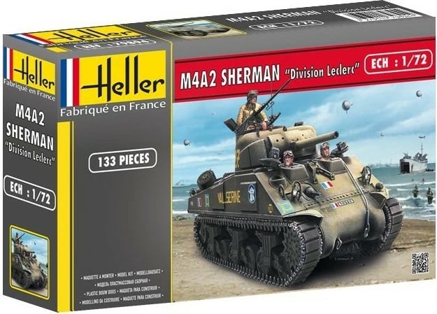 Model tank plastik Heller M4A2 Sherman 1:72, 133 pjesë