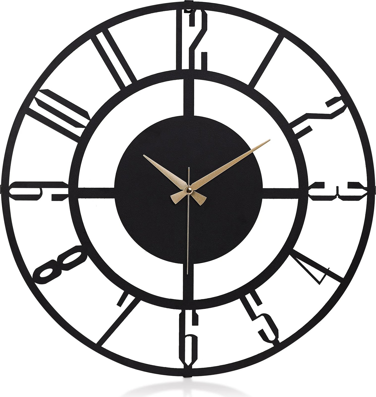 Orë muri dekorative prej metali, Wallity Bunella, e zezë, 50cm