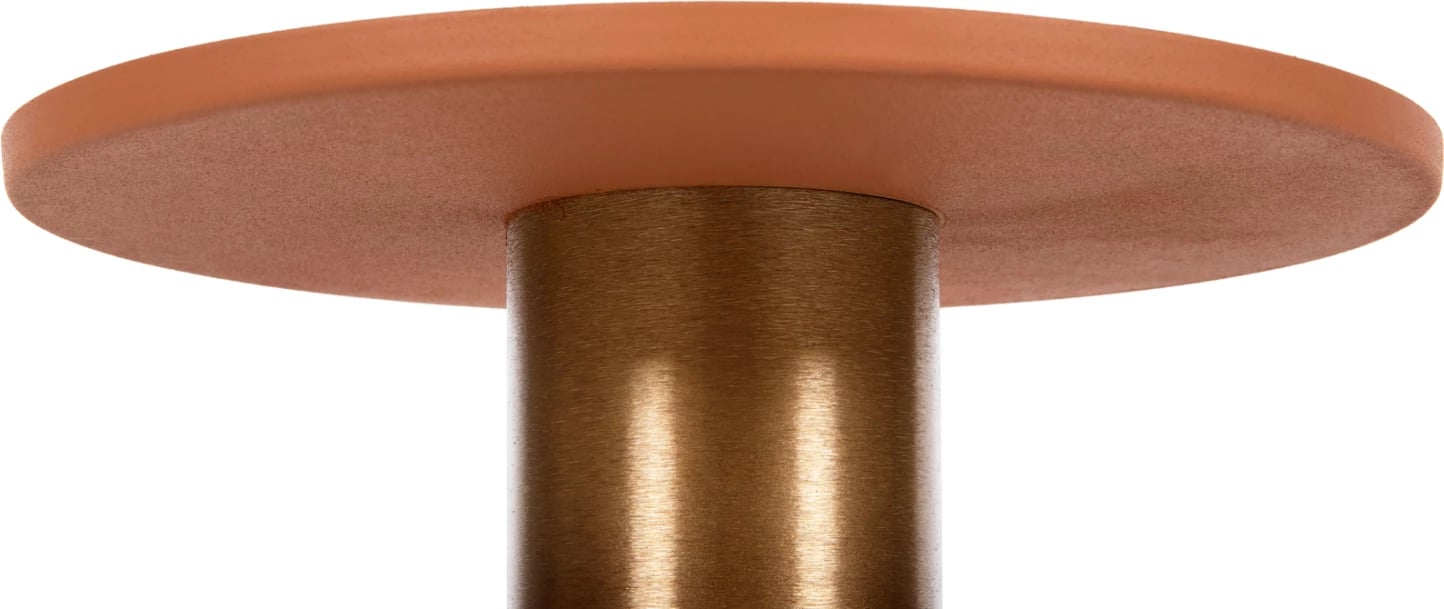 Tavolinë anësore PUNJAB FH4239.08 metalike, ngjyrë portokalli-ari/bronz Φ36x47H cm