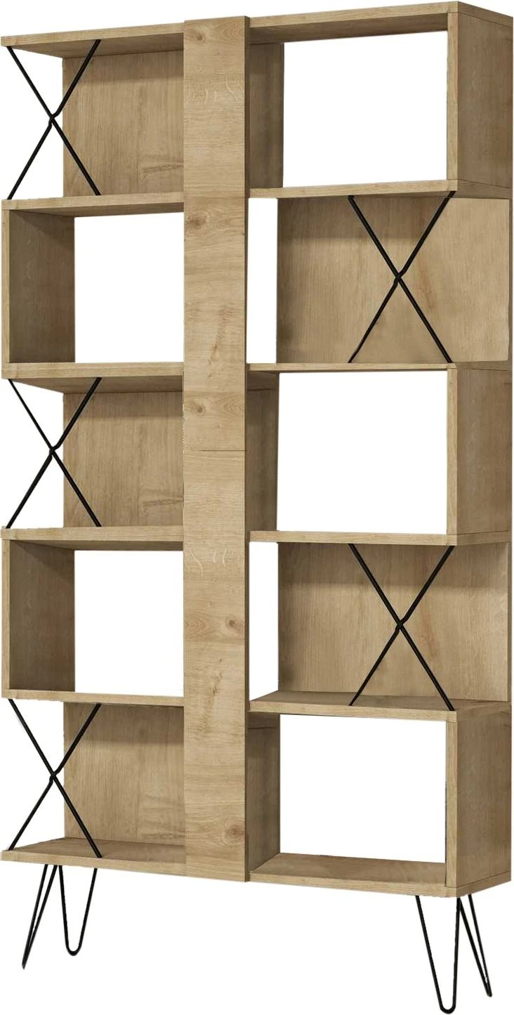 Raft librash Hanah Home, ekstra, ngjyrë lisi