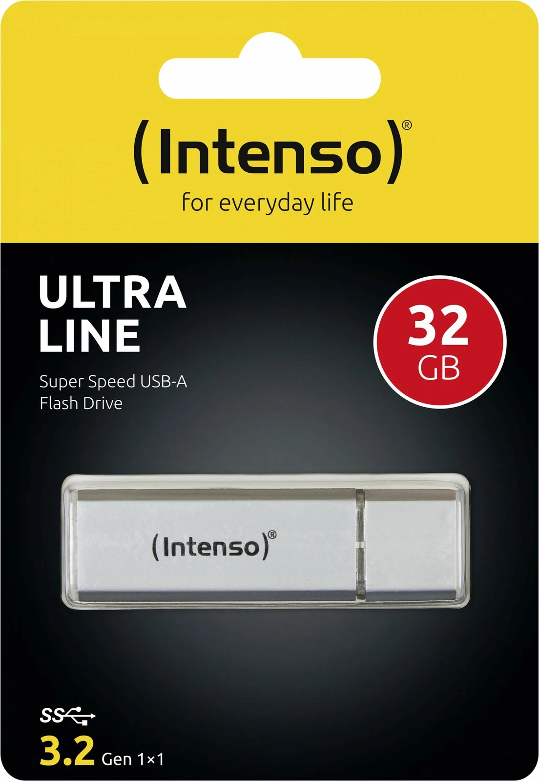 USB Intenso Ultra Line 64 GB, USB Type-A, 3.2 Gen 1, Argjendtë