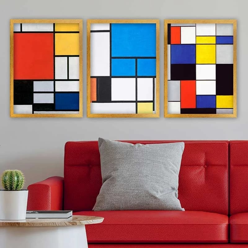 Pikturë dekorative me kornizë (3 copë), Wallity, 3AC_UN3219929_3545