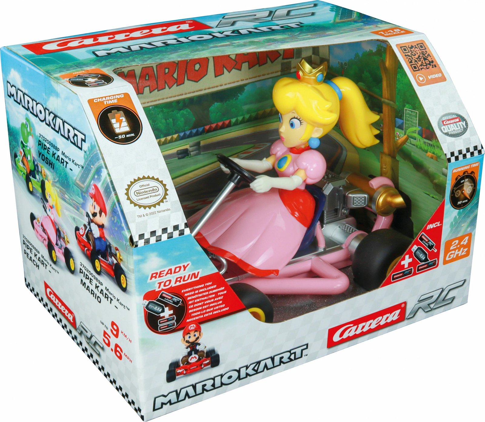Makina lodër Carrera Action 2.4GHz Mario Kart Pipe Kart, Peach