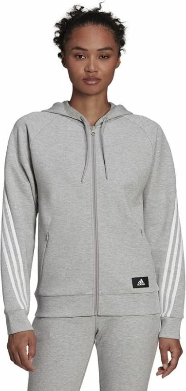 Duks me kapuç adidas për femra, gri