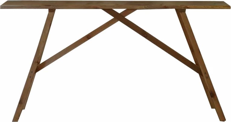 Konsolë Roosevelt, dru pishe i fortë, ngjyrë arre, 119x29x80cm