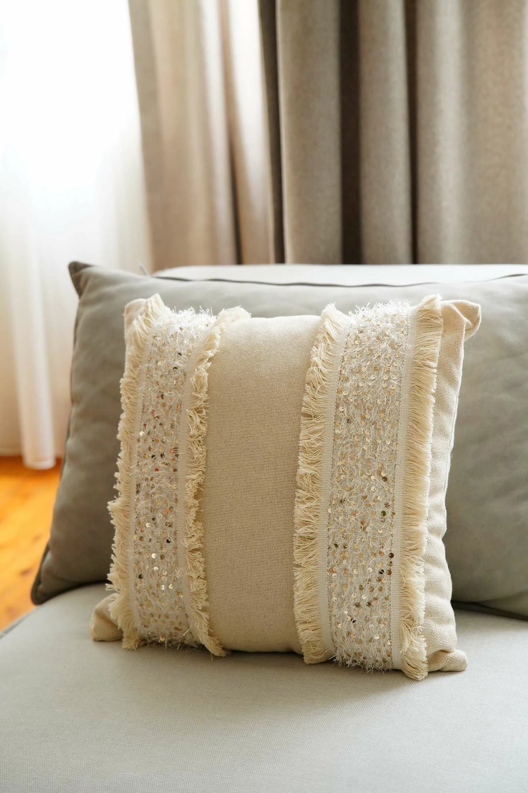 Jastëkëmbulesë bezhë Evila Originals, KET001, 43x43cm