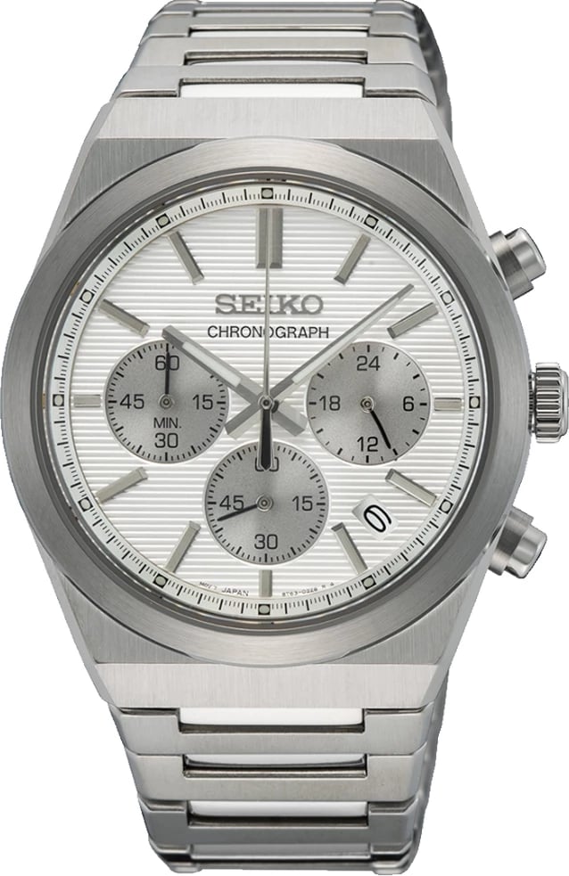 Orë dore për meshkuj SEIKO SSB451P1, argjendi