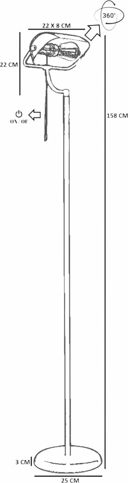 Llambë dyshemeje Opviq, e bardhë, 8964-5