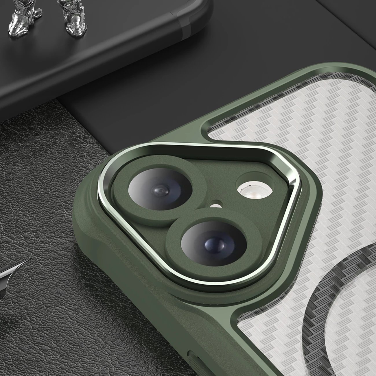 Mbështjellës Hurtel Leading Series MagSafe për iPhone 16 Plus, TPU, i gjelbër