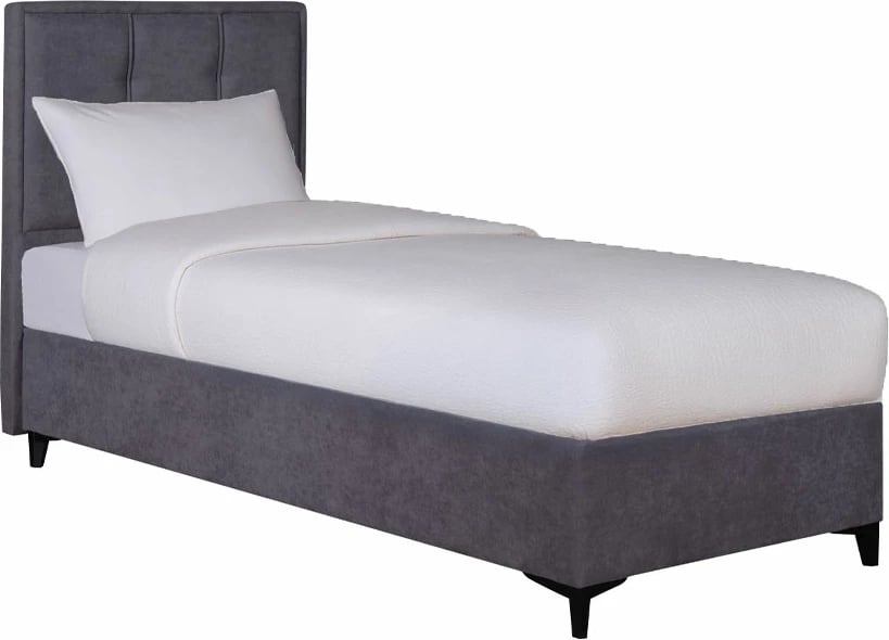 Krevat me hapësirë për depo, ngjyrë gri, 90x200cm, 207x97x115