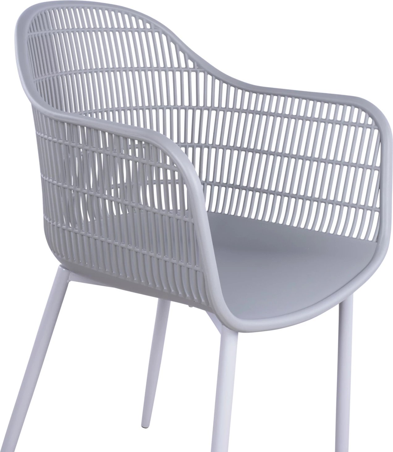 Karrige me krahë Hadi polipropileni gri 61x57x85cm FH8511.10, set prej 4 copë