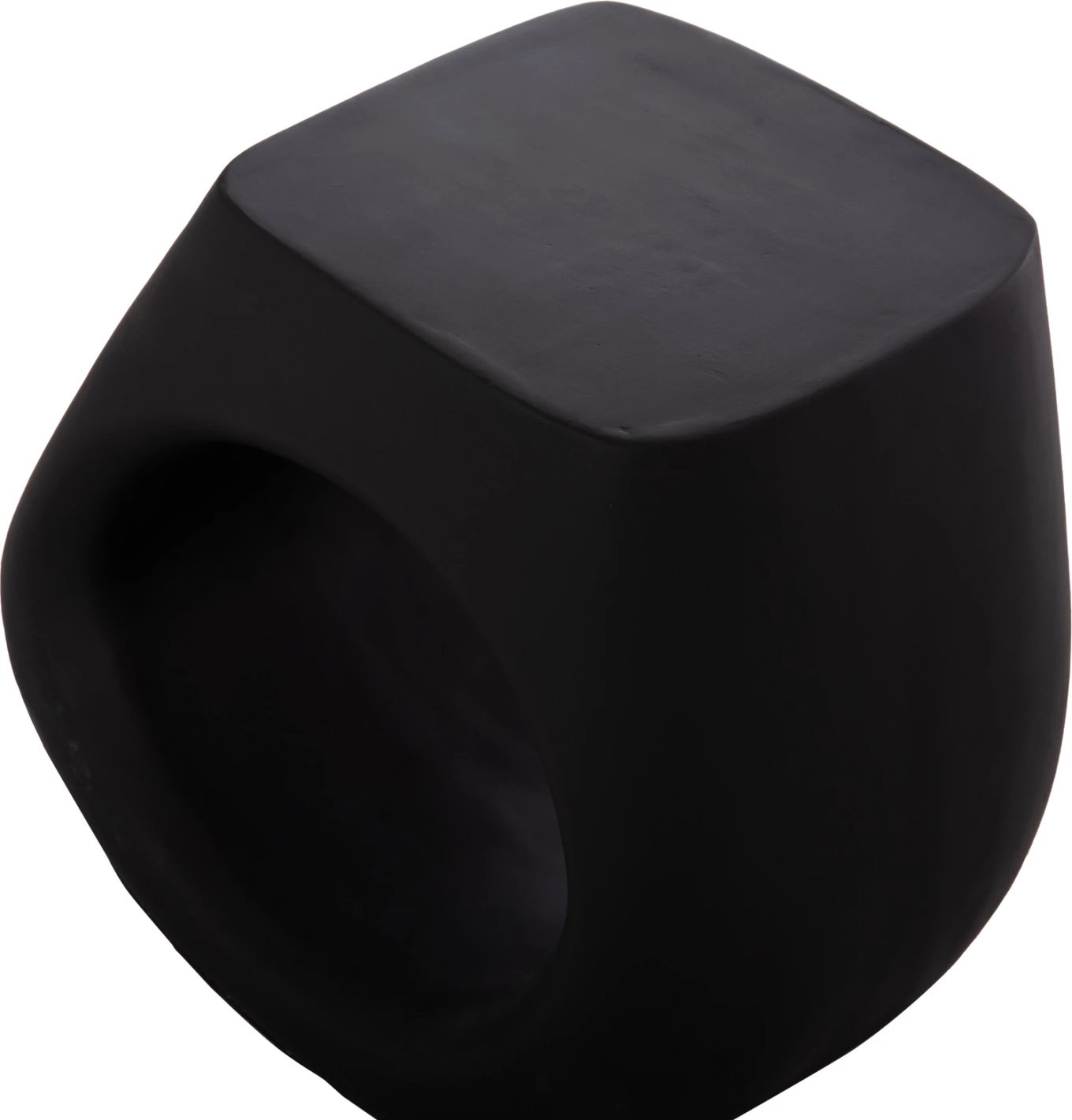 Karrige lounge LANS, fibër-cement, e zezë, 58x28x45.5cm