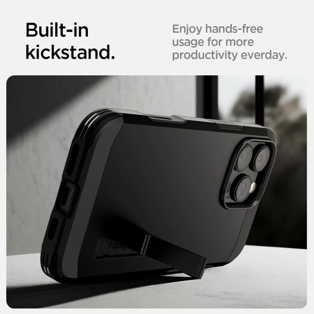Mbështjellës Spigen Tough Armor T Mag për iPhone 16 Pro, i zi