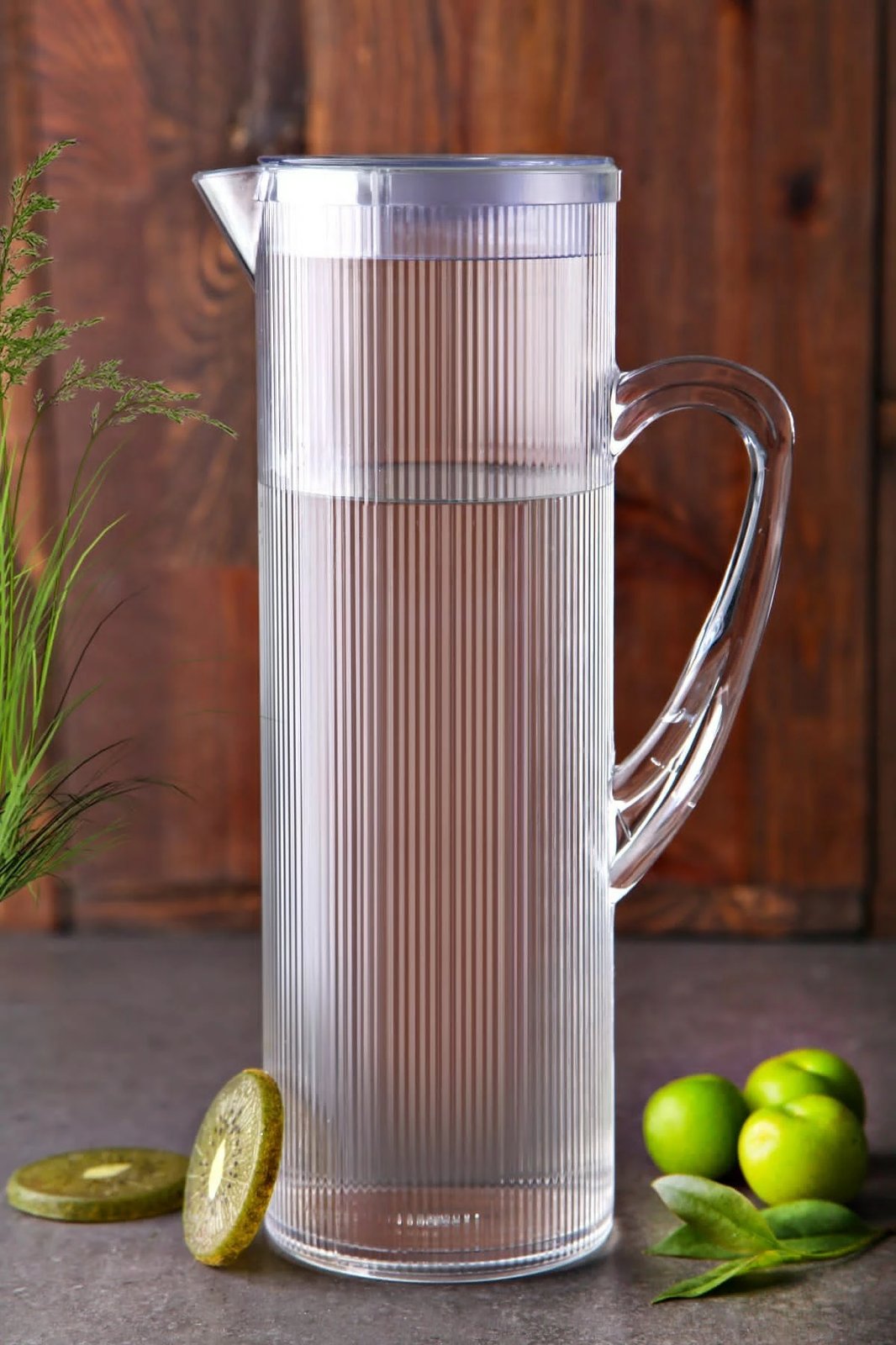 Shishe akrilike transparente, ngjyrë mjaltë, C-DD-11, 9.5x30cm, 1500ml