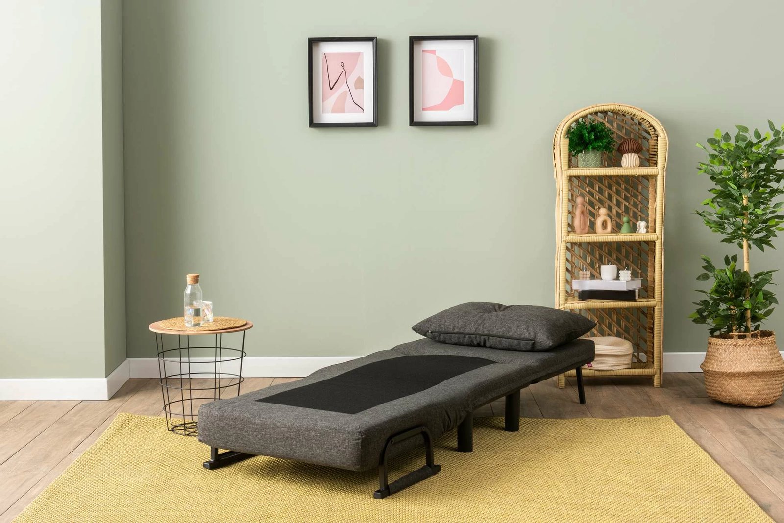 Krevat-karrige një vendës, Atelier del Sofa, Sento Single, gri e errët