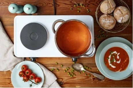 Sobë elektrike me 2 plita, Adler AD 6520, 2500 W, rregullim temperature 5-nivelesh, e bardhë