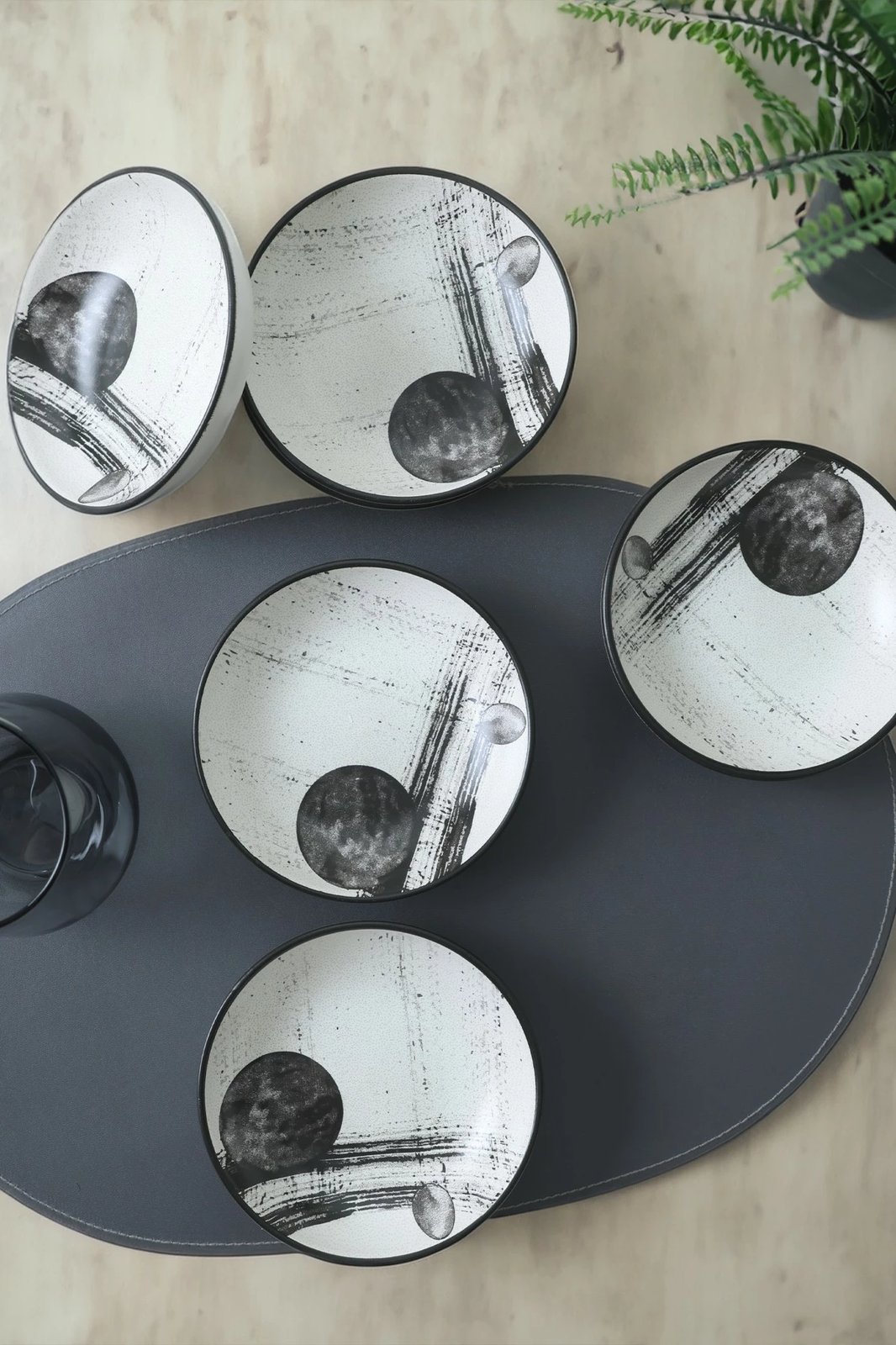 Set tasash për salcë (6 copë), Hermia Concept, X00017451, ngjyrë e bardhë mat