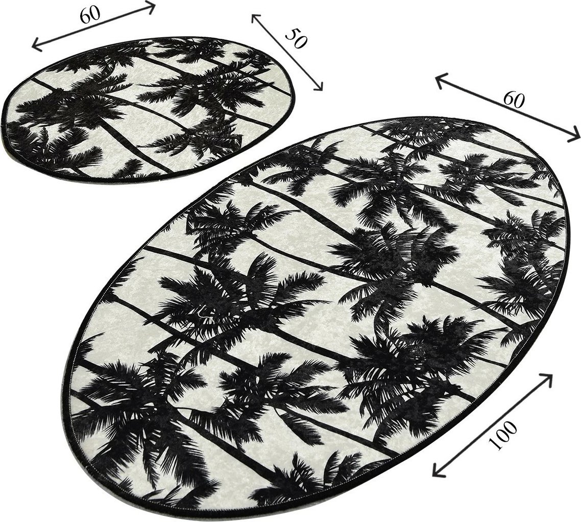 Set tapetash për banjo, 2 copë, Mijölnir, palm, shumëngjyrëshe