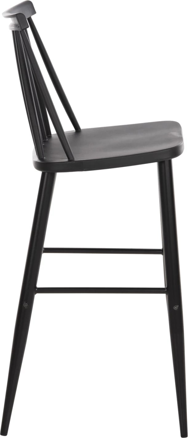 Karrige për bar, vend i lartë, VANESSA FH8459.12, e zezë PP & këmbë metalike të zeza, 47x48,5x107H cm., set prej 2 copë Karrige për bar, vend i lartë, VANESSA FH8459.12, e zezë PP & këmbë metalike të zeza, 47x48,5x107H cm., set prej 2 copë