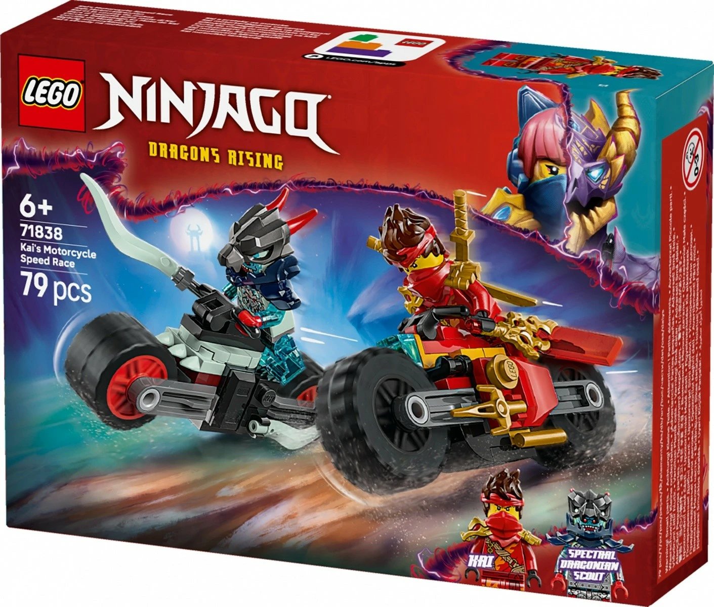 Set lodrash LEGO Ninjago 71838 Kai's Motorcycle Race, 79 pjesë