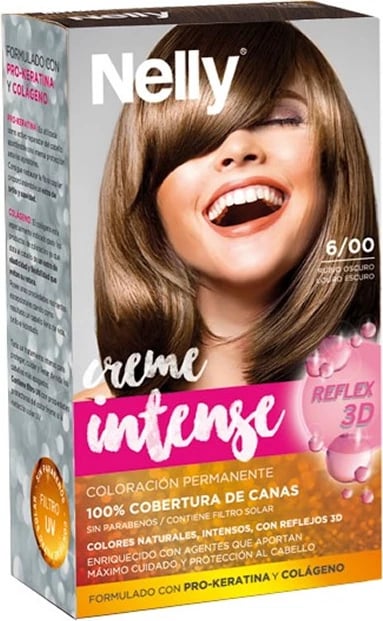 Bojë flokësh Nelly Creme Intense Tint 6/00 për të dy gjinitë, Dark Blonde