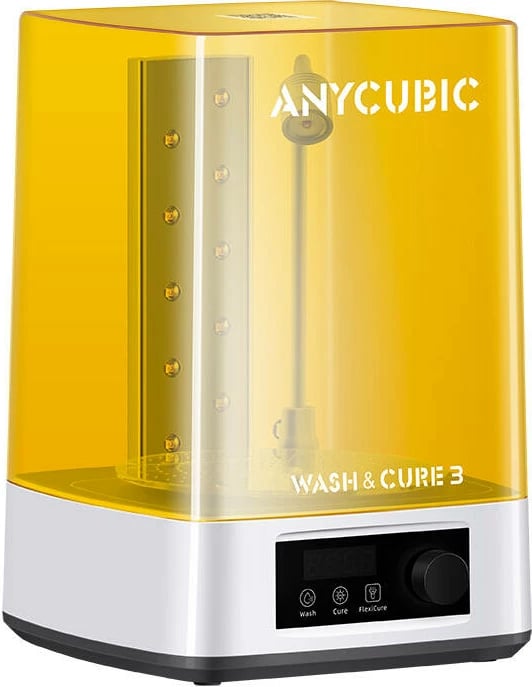 Pajisje pastrimi dhe tharje për printime 3D AnyCubic Wash & Cure 3, 4L, UV, e verdhë
