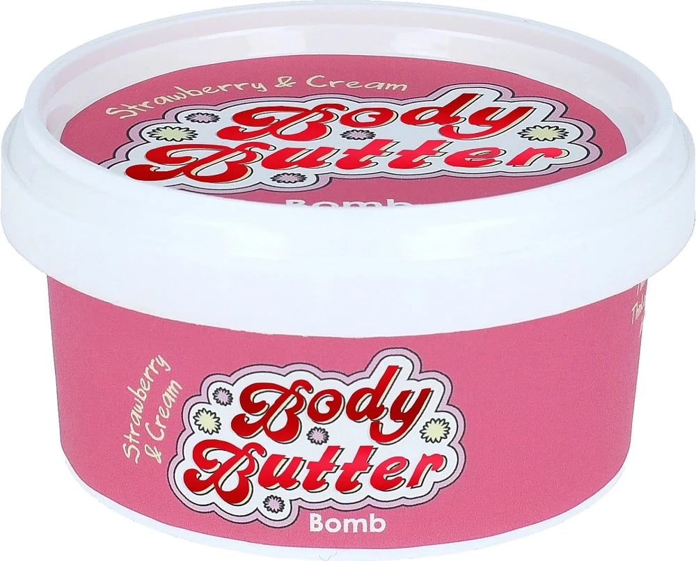 Buter për trup për femra Bomb Cosmetics Strawberry & Cream 200ml