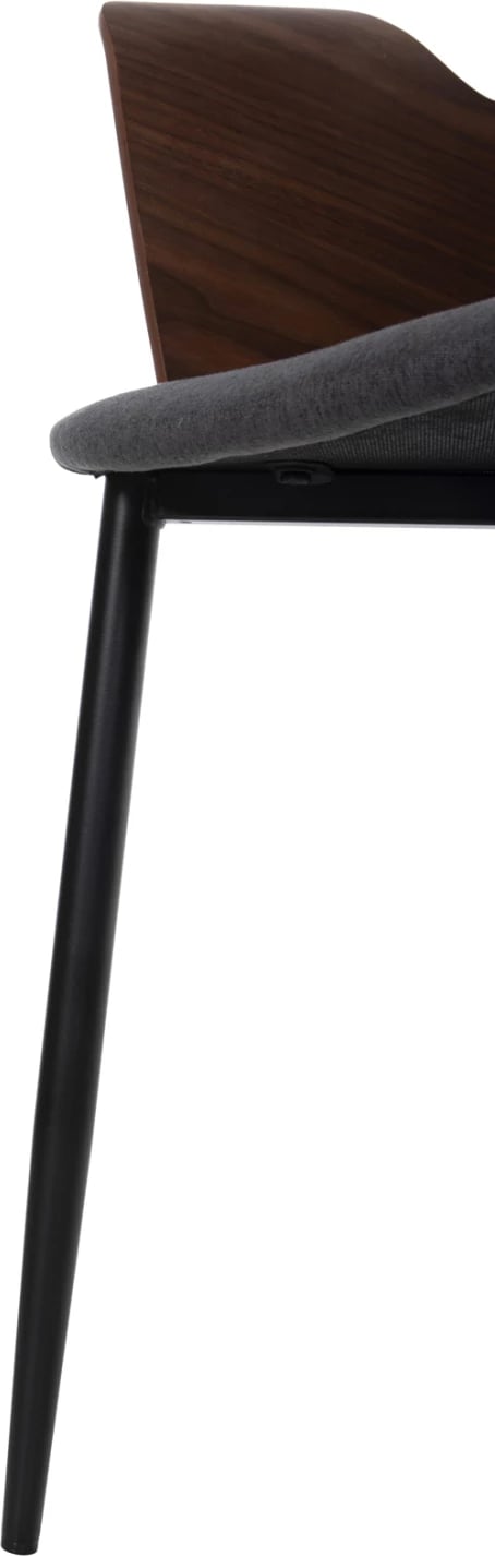 Karrige ngrënieje VELP FH9616.04 dru ngjyrë arre-gri pëlhurë-këmbë metali të zeza 55,5x50x79Hcm., set prej 2 copë