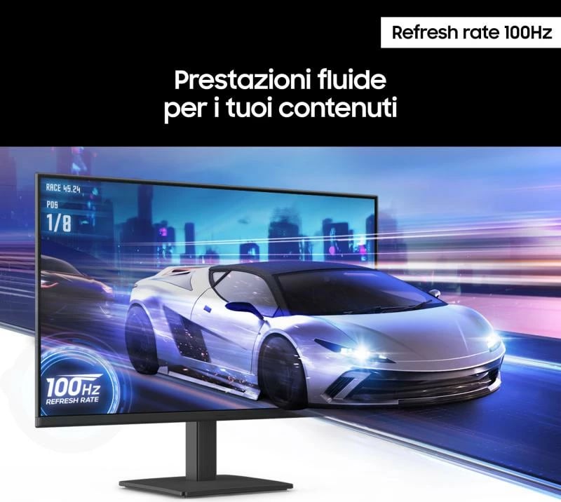 Monitor Samsung LS24D300GAUXEN 24" IPS 100 Hz, e zezë