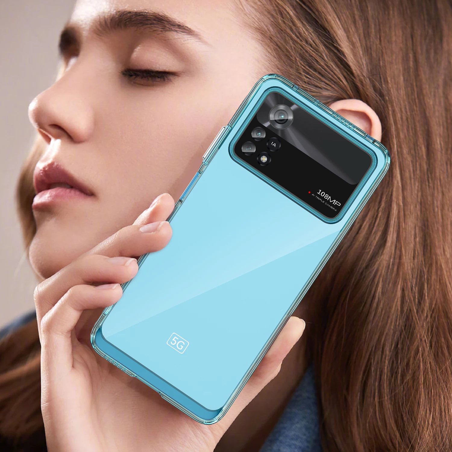 Mbështjellës Hurtel Outer Space Case për Xiaomi Poco X4 Pro 5G, Blu