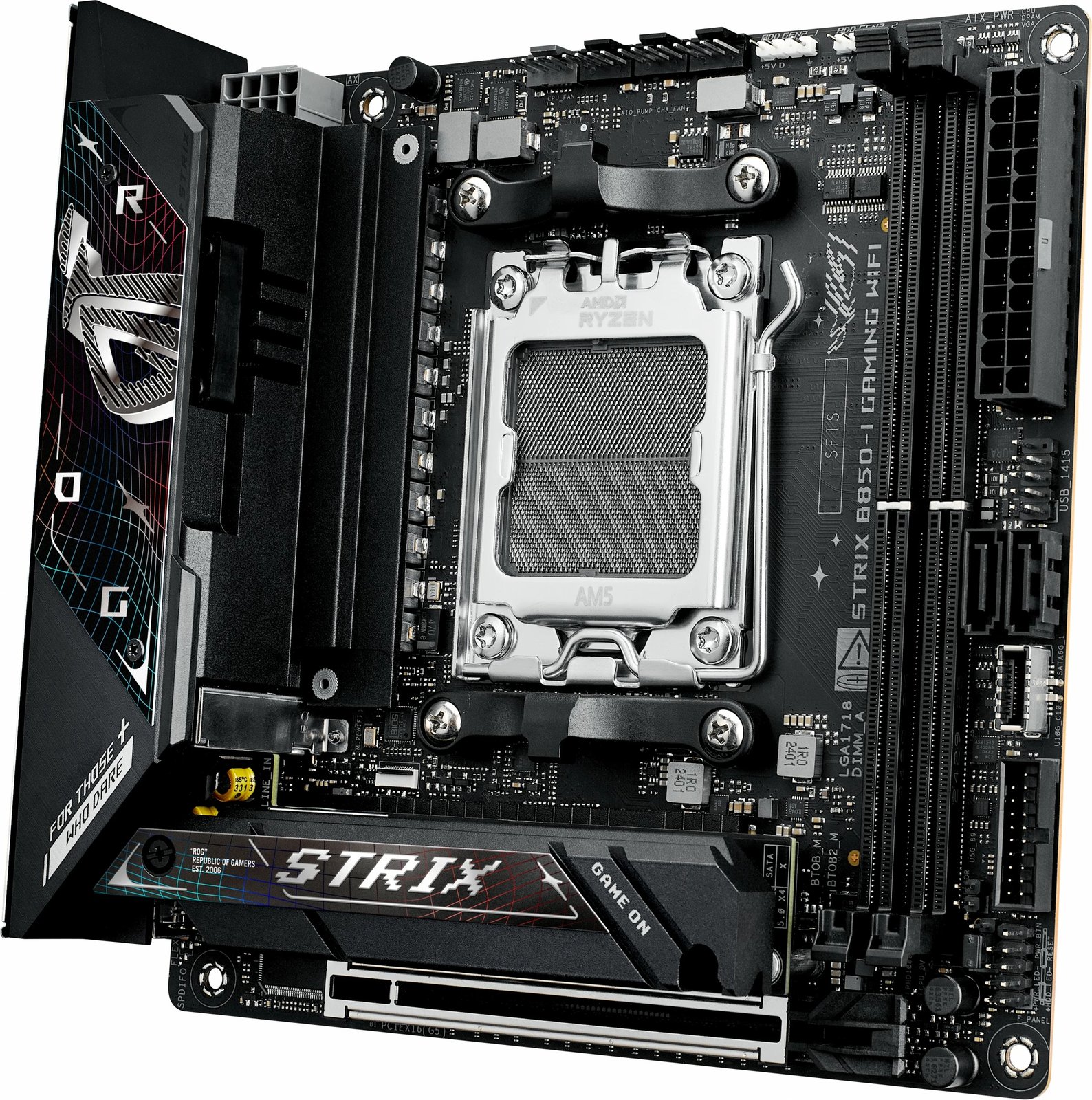 Pllakë amë ASUS ROG STRIX B850-I GAMING WIFI, Socket AM5, DDR5, WiFi 7, mini-ITX, e zezë