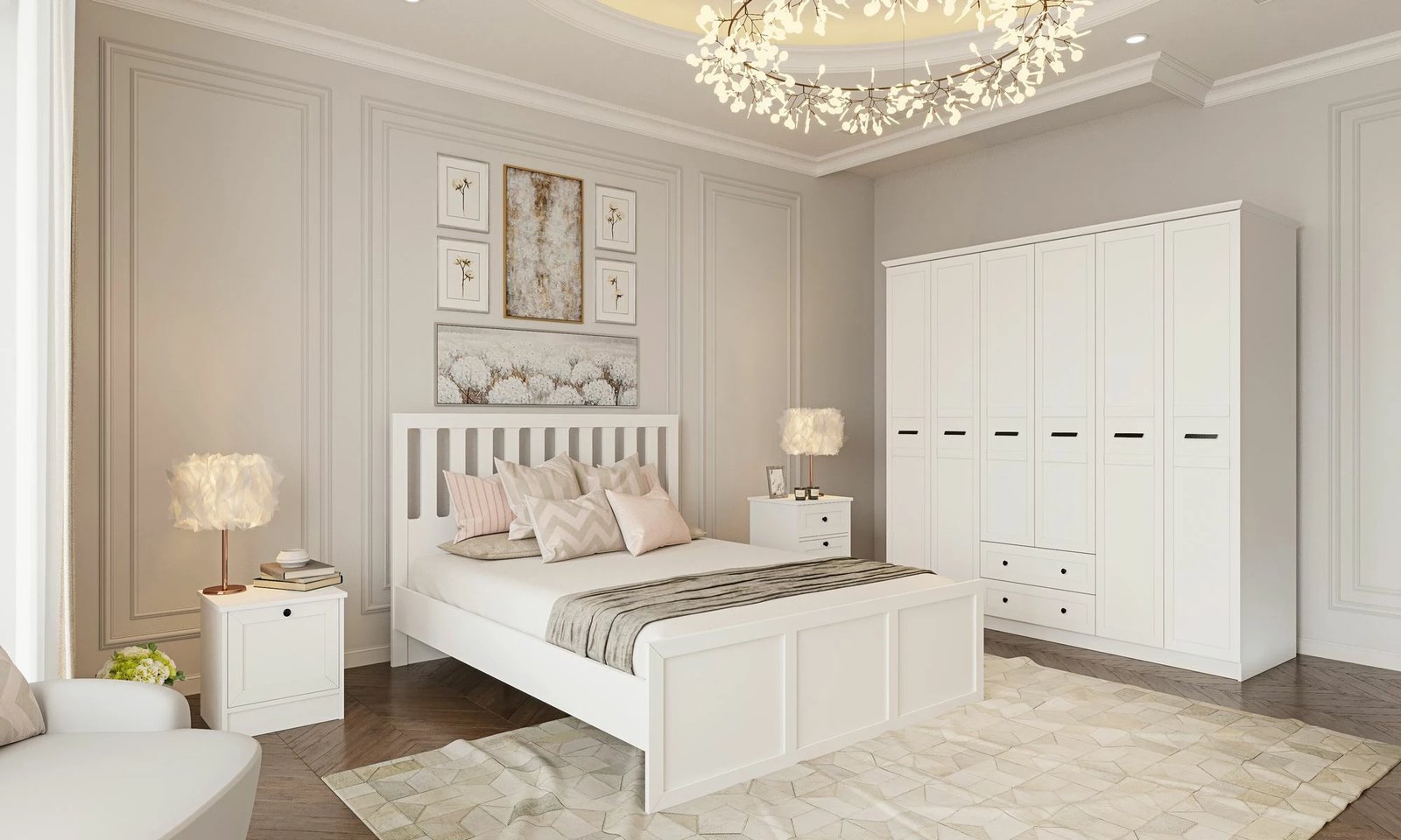 Set dhome për të rinj Skye Decor, ngjyrë e bardhë mat, Rb-168-01-006-01