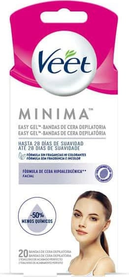 Banda depilimi për fytyrë Veet Minima Easy Gel 20 copë