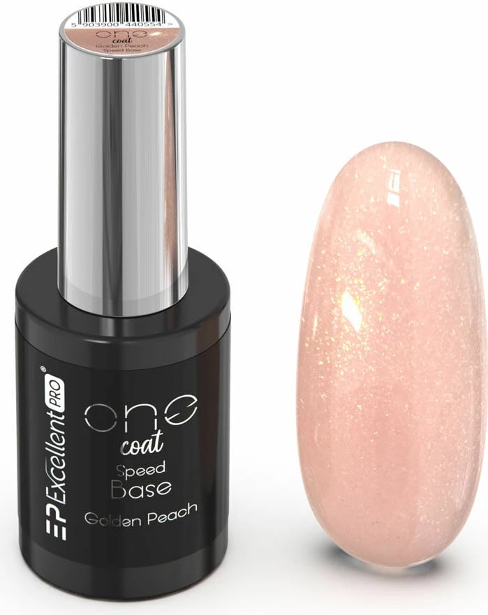 Bazë për thonj për femra Excellent PRO One Coat Speed Base Hybrid Covering Base Golden Peach 11g