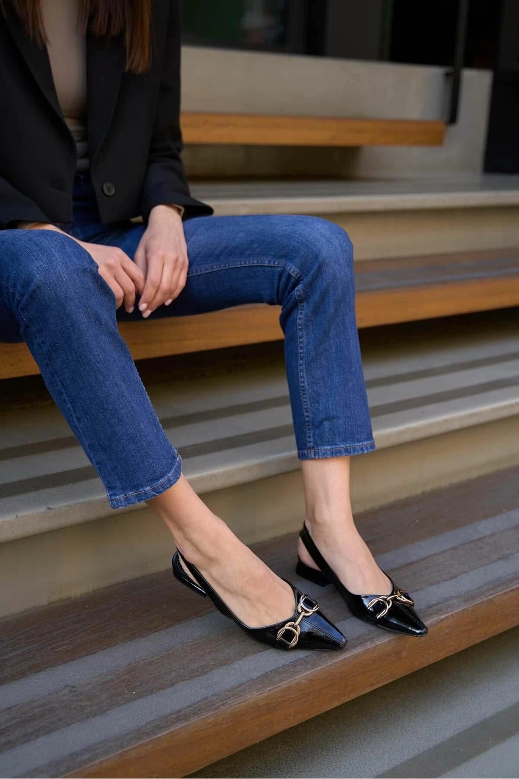 Këpucë të zeza për gra, Babette Jumeon, MK1340024YFT10-02