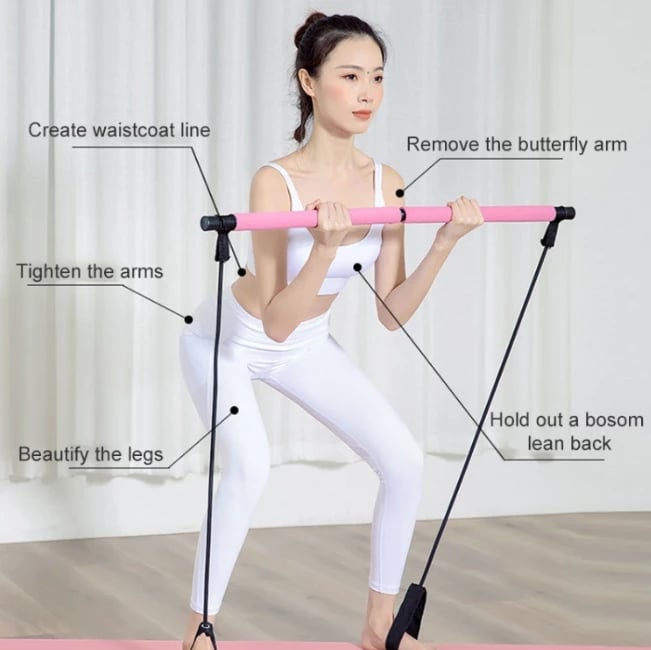 Shkop pilates për stërvitje dhe tonifikim të trupit, rozë SP1