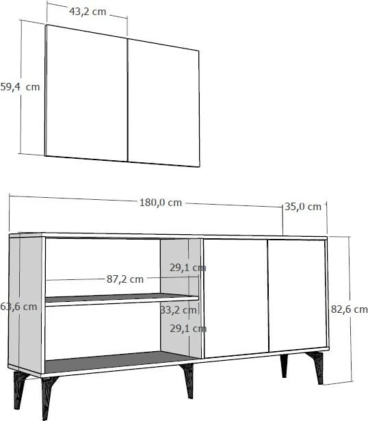 Konsol Skye Decor, lisi Sapphire, antracit