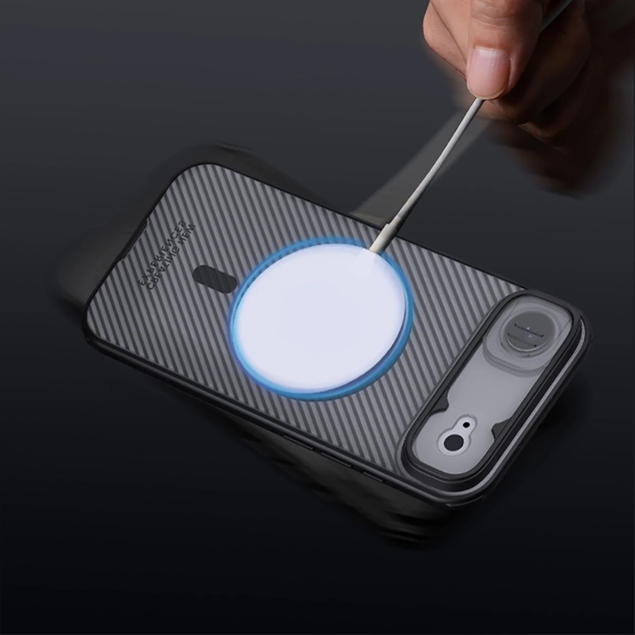 Mbështjellës Nillkin CamShield Pro për iPhone 17 Air, MagSafe, PC+TPU, gjysmë-transparent mat, e zezë transparente