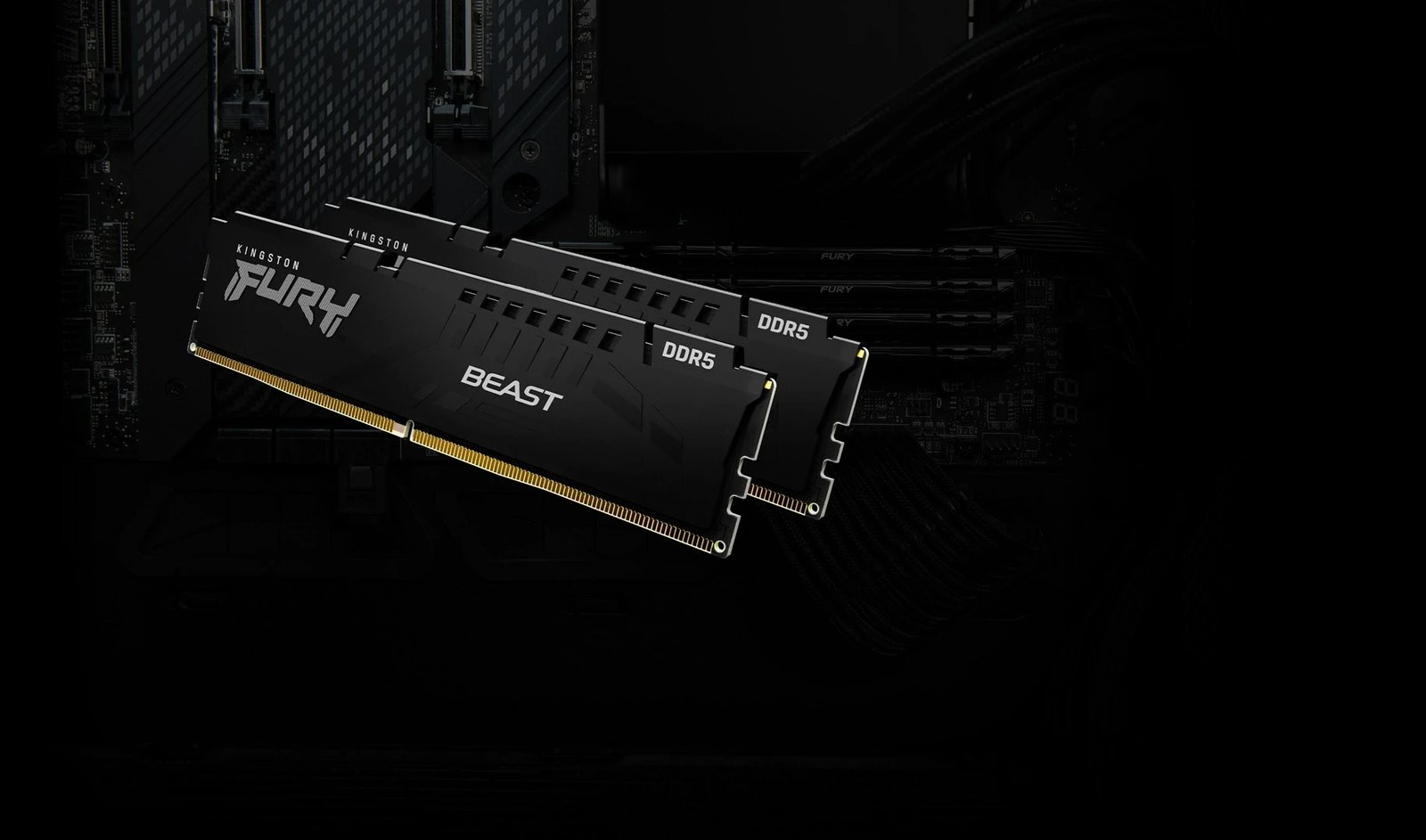 RAM Memorje Kingston FURY Beast, 128GB (2x64GB), DDR5, 5600MT/s, CL36, me heatsink, E zezë