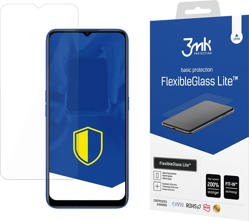 Xham hibrid mbrojtës për ekran, 3mk Protection FlexibleGlass Lite, për Oppo A9 2020, ultra i hollë