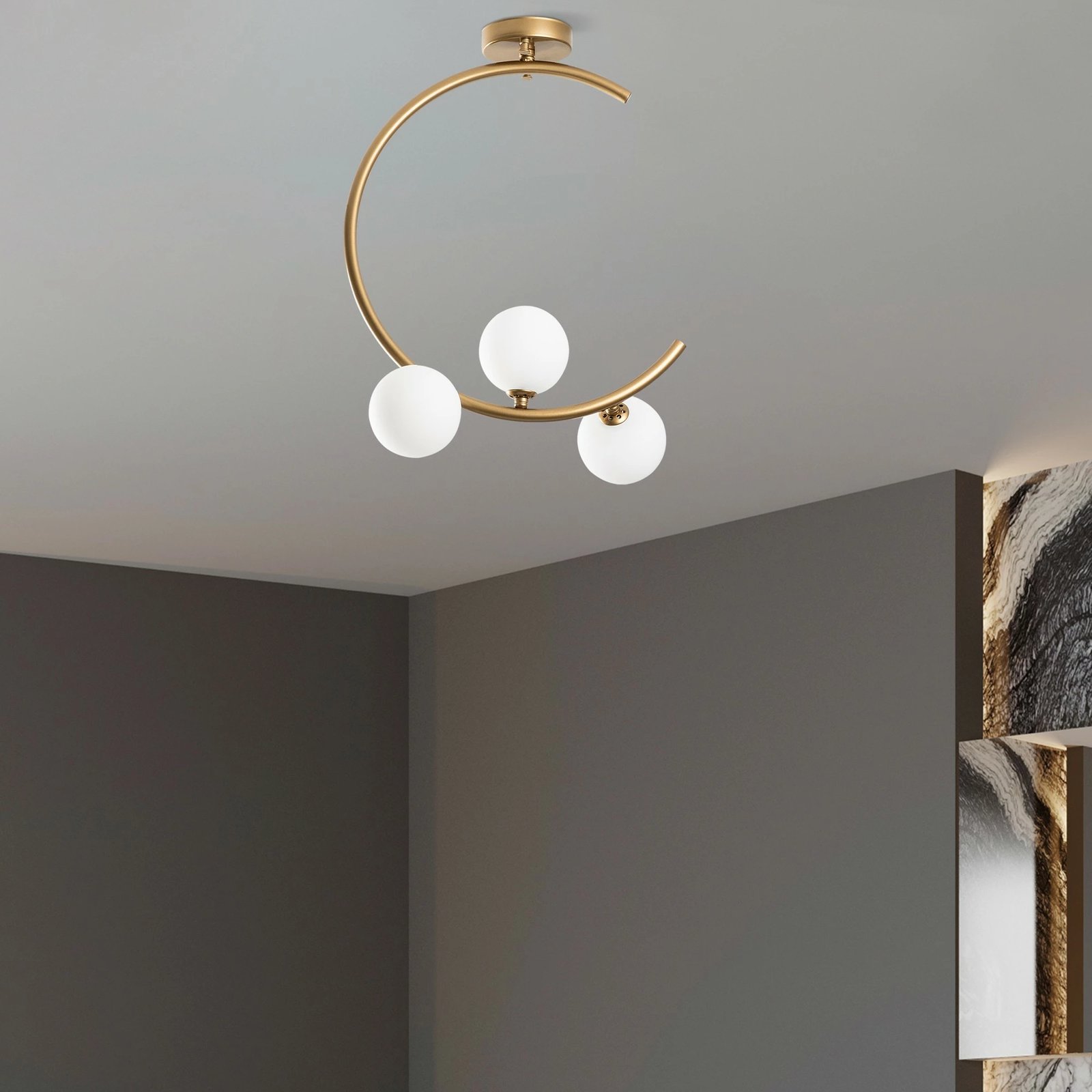 Llambë tavani Opviq, Luminar - 14136, ngjyrë ari